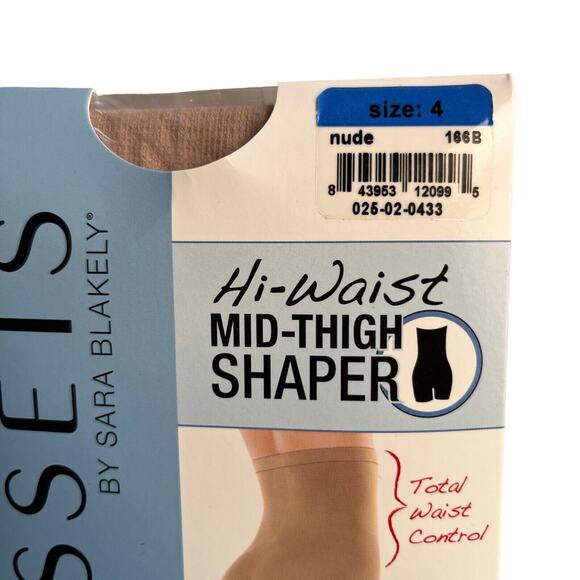 Assets by Sarah Blakely Spanx Nude Hi Waist Mid Thigh Shaper Sz 4 165-240 Lb. - Picture 3 of 4
